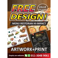 Menu Restoran hi-impact [Free Design] A4 A3