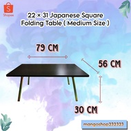 22×31 Japanese Folding Table / Meja Jepun Berlipat Kaki Besi / Dining Table