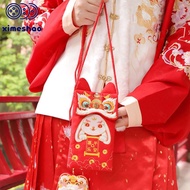 XIMESHAO ของจีน การ์ตูนลายการ์ตูน เทศกาลฤดูใบไม้ผลิ ของขวัญสำหรับเด็ก วันเกิดของสตรี Bao แพ็คเก็ตสีแดง ของตกแต่งงานปาร์ตี้ ซองจดหมายสีแดง กระเป๋าใส่เงิน