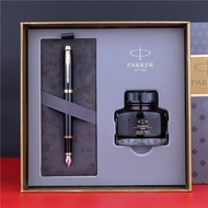 Parker New Collection IM Series Fountain Pen Fine Business Gift Set with Quink Ink Bottle in Black C