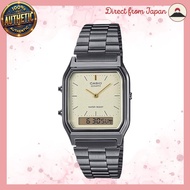 [CASIO] Ana-Digi Quartz Watch Vintage Series AQ-230GG-9A Unisex Dual Time Light Gold Overseas Model