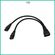 CRE C14 to 2x C13 Splitter Power Cord Single IEC 320 C14 Male to C13 Female