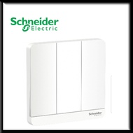Schneider AvatarOn 3 Gang 1 Way Switch White