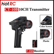 HotRC CT-10B 10CH Remote Control Color Screen Transmitter With F-10A Receiver For RC Model Car Boat 