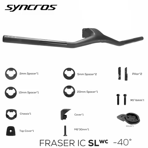 SYNCROS FRASER IC SL WC For Sparks Frame 740MM -40degrees Full Carbon Fibre Integrated Cockpit MTB H