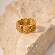 【Miss Can't Miss】J018 Non Tarnish Stainless Steel Chain Ring for Women 8mm Men Wide Ring Fashion Acc