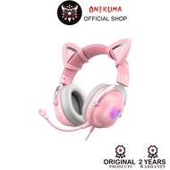 Onikuma X11 PS4 Cat Ear Headset Casque Wired Stereo PC Gaming Headphones with Mic &amp; LED Light for PS4/Xbox One Controller/Laptop