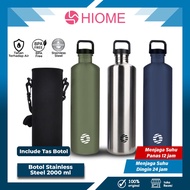 Hiome 2000ML STAINLESS Steel Bottle/Sports Drinking Water Bottle