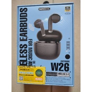 ORIGINAL REMAX W26 WIRELESS TWS EARBUDS COZYBUDS W26 (BT 5.4/ 20H BATTERY LIFE) BLACK5.0. COZYBUDS R