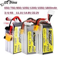 TATTU-R-LINE 1.0 3/4/6S 650/750/850/1050/1300/1550/mAh 95C LiPo Battery For RC Helicopter Quadcopter