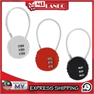 MILANDO Travel Lock 3-Digit Combination Padlock Code Lock Luggage Gym Lock kunci 密码锁 (Type 8)