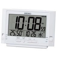 Seiko clock alarm clock table clock digital radio wave black metallic 84×132×46mm SQ320K
