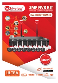 กล้องวงจรปิดไร้สาย 3 MP ภาพสี 24 ชั่วโมง WIFI IP CAM (8 ตัว) บันทึกภาพเสียง พร้อม HDD 2 TB (บันทึก