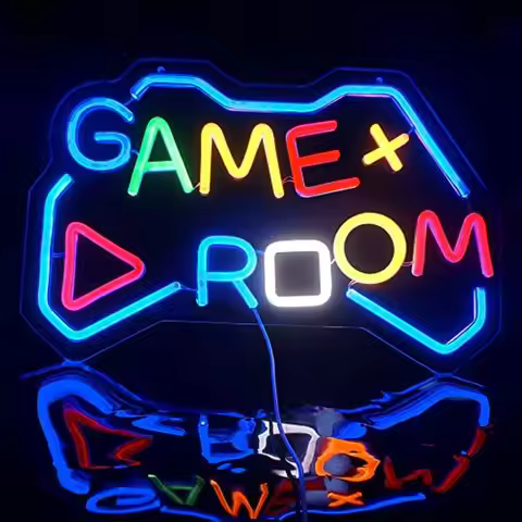 Game Room Neon Light for Wall Decor USB Power LED Neon Sign Dimmable for Game Room Men Cave Bar Game