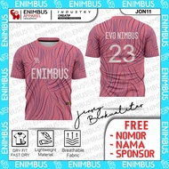 ENIMBUS Pink Curly Jersey - Sublim Shirt for Futsal, Volleyball, Badminton, Cycling JON11