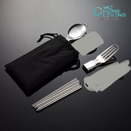 [WJ Home Living] Portable Folding Stainless Steel Cutlery