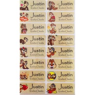 Chip and Dale name label waterproof name label sticker