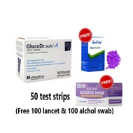 GLUCODR.AUTO GLUCOSE 50 TEST STRIP (FREE 100 LANCET & 100 ALCHOL SWAB)