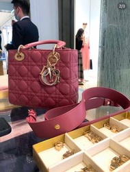 Lady Dior bag 四格 手袋 包包 乾燥玫瑰色 木槿粉