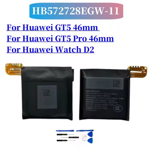 Original Battery HB572728EGW-11 For Huawei GT5 46mm / GT5 Pro 46mm / Watch D2 Smart Watch Batteria +