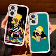 White Casing for OPPO Reno Find X5 8Z 8 7Z 7 Lite 5G S107 Bart Simpson