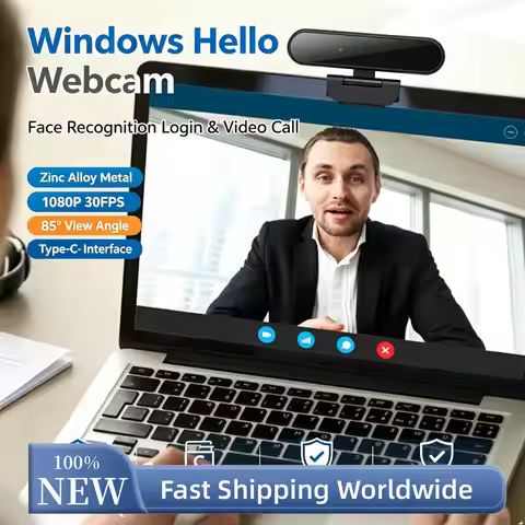Facial Recognition Webcam 1MP 720P/2MP 1080P for Windows 10/11 USB Computer Webcam Computer Web Came