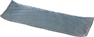Showa Ceramics Wabi Navy Mouse Karesansui Long Square Plate, Large, 16.1 x 5.1 x 5.1 x 1.6 inches (4