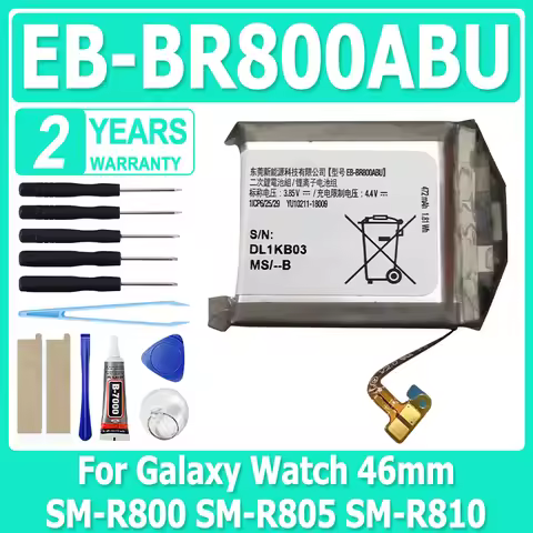 472mAh EB-BR800ABU New Battery For Samsung Galaxy Watch 46mm SM-R800 SM-R805 SM-R810 Watch Batteries