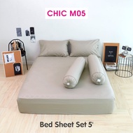 TULIP ชุดเครื่องนอน ผ้าปูที่นอน ผ้านวม รุ่น TULIP CHIC อัดลาย CHIC M05 สัมผัสนุ่ม สบายสไตล์มินิมอล