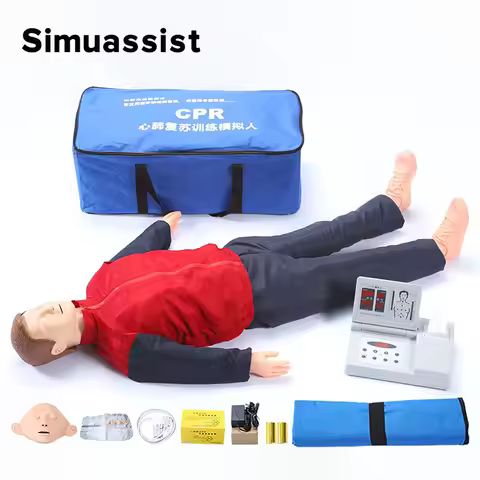 CPR Full Body Adult CPR Manikin First Aid Mannequin CPR Training Model With Bagged