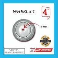 3" 4" 5" HEAVY DUTY PRU GREY PU CASTOR/CASTER ROLLER RODA WHEEL/REPLACEMENT TROLLEY TROLLEY WHEEL