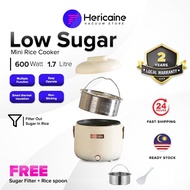 2025 Model Hericaine Multifunctional Desugar Rice Cooker 1.7L Smart Electric Desugar Rice Cooker Nas