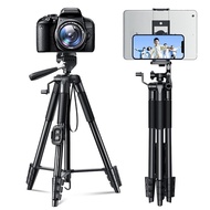Lightweight and Compact Tripod for Camera and Smartphone【580g, 42cm Compact Storage】Video Camera DSLR 147cm Tall 5-Section Adjustable Mini Tripod 360° Rotation Leveler Remote Smartphone Holder Storage Bag Included for Travel/Video Shooting/Selfie/Indoor M
