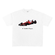 COUNTDOWN Boxy Oversize Tshirt 16s F1 Ferrari Cavallino Rampante V1 2025 Livery - White Unisex