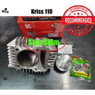 👍SKIM TINGKAT K&K MR.K 62mm RACING High Compress (Dome Piston) Block Blok Modenas Kriss110 Kriss1/2