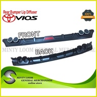 ❡ ▬ ◭ Toyota Vios 2018 3rd Gen Rear Bumper Lip Diffuser  (Matte Black/Silver)