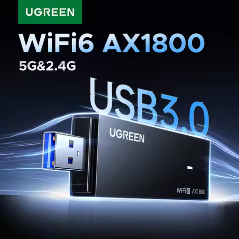 UGREEN WiFi Adapter WiFi6 AX1800 USB3.0 5G&2.4G Dual-band USB WiFi for PC Laptop Wifi Antenna USB Et