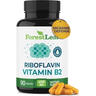 ForestLeaf Vitamin B2 Riboflavin 400mg - Energy, & Cellular Health - Nervous System Support - Vitami