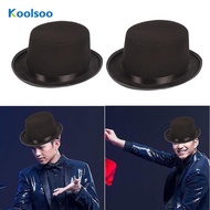 [bmcbftb] Felt Top Hat for Kids Adults Classic Fedora Magician Butler Jazz Hat with Satin Band for P