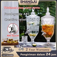 Tower Beer Dispenser-European vintage glass jug2L/3L/5L Commercial juice bottle with faucet buffet