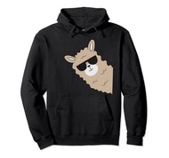 Cute Llama Alpaca With Sunglasses Funny Llama Pullover Hoodie