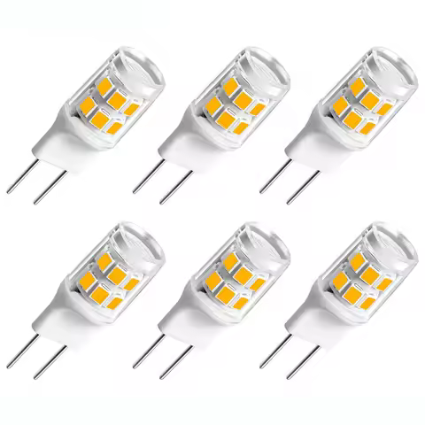 6-Piece Dimmable G8 LED Bulb AC110V 120V 2W G8 Cabinet Light Ceilling Bulb Crystal Chandelier Bulb 2