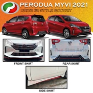 PERODUA MYVI 2021-2022 NEW MYVI DRIVE68 STYLE FULLSET BODYKIT (D68,68,DRIVE 68) ABS BUMPER SKIRT LIP
