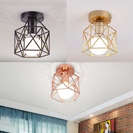 Modern retro-style birdcage-shaped LED pendant light for bedroom decoration, corridor lighting, balc