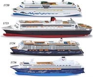 German Large Scale Cruise Wheel Queen Mary Poseidon Cruise Ship Speedboat Alloy Model Toy Out of Pri
