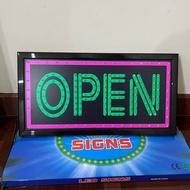 Light Sign Shop Letter Running OPEN Led-OPEN Green