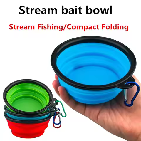 Stream small object folding bait basin bait basin water cup mini mixing bait basin pull bait tray fi