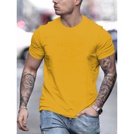 top tee VAULT-TEC Men's Summer Casual T-Shirt - 100% Cotton, Crew Neck, Short Sleeve, Solid Color
