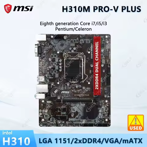 MSI H310M PRO-V PLUS Motherboard Intel H310 LGA 1151 DDR4 32GB support i7-8700 i5-9400F i3-9100 i3-8