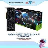 Gainward Geforce RTX5070 Python III 12GB GDDR7 Graphic Card | NE75070019K9-GB2050T